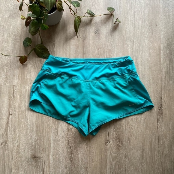 Nike Dri-fit running shorts, teal blue. Inner lining. Women’s size M - Picture 2 of 5